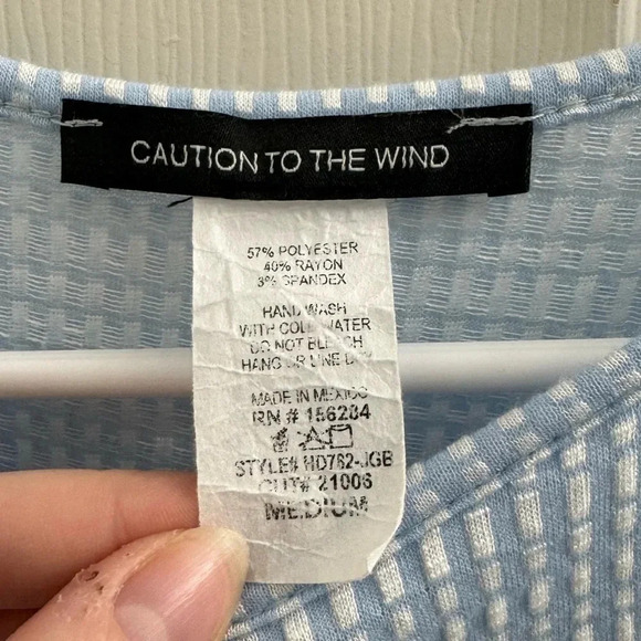 Caution to the wind short flutter sleeve black and white mini dress - Picture 6 of 7